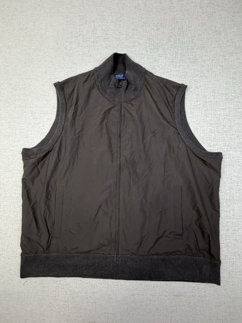 Polo Ralph Lauren Vest Men’s 3XB Big Full Zip Cotton Hybrid Sweater
